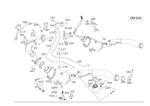 Exhaust System on 6-Cylinder Diesel Vehicles for 2017 Mercedes-Benz GLS350d #0
