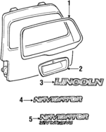 F85Z7842430AAA - Body: Window Molding for Lincoln: Navigator Image