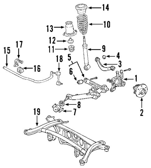 Rear Suspension for 2004 Pontiac Vibe #0
