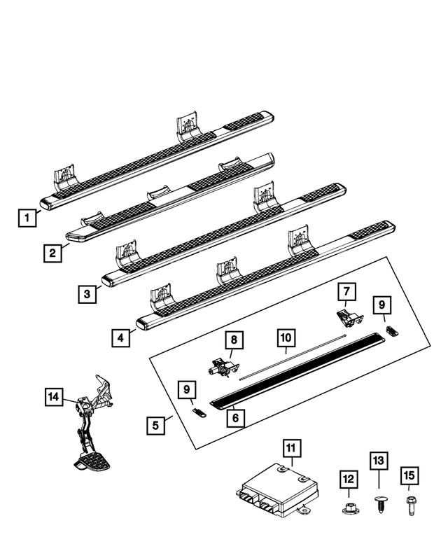 « 68309998AC – Exterior Ornamentation : Côté Step, Côté Droit pour Mopar Image »