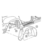 4857649AD - Body Sheet Metal Except Doors: Wheelhouse Shield, Left for Mopar Image