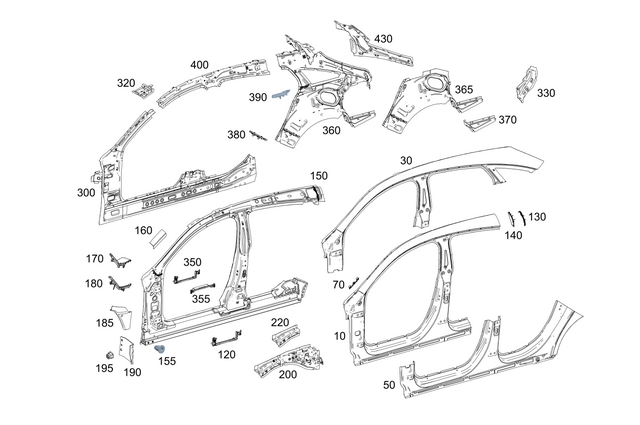 1186390200 - Side Panels: Connecting Sheet for Mercedes-Benz Image image