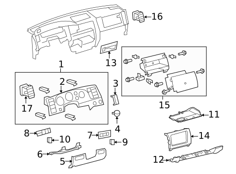 Instrument Panel Components for 2013 Toyota Sequoia #0