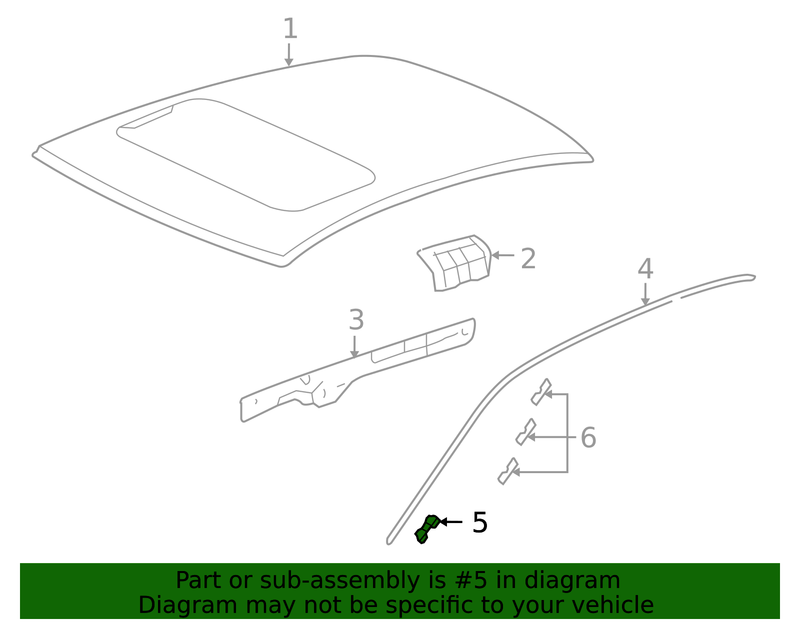 73156-TP6-A01 - Clip C Windshield (Yellow) - 2010-2015 Honda