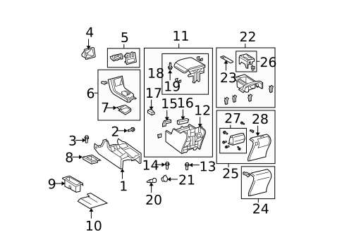 Console for 2007 Toyota Tundra #0