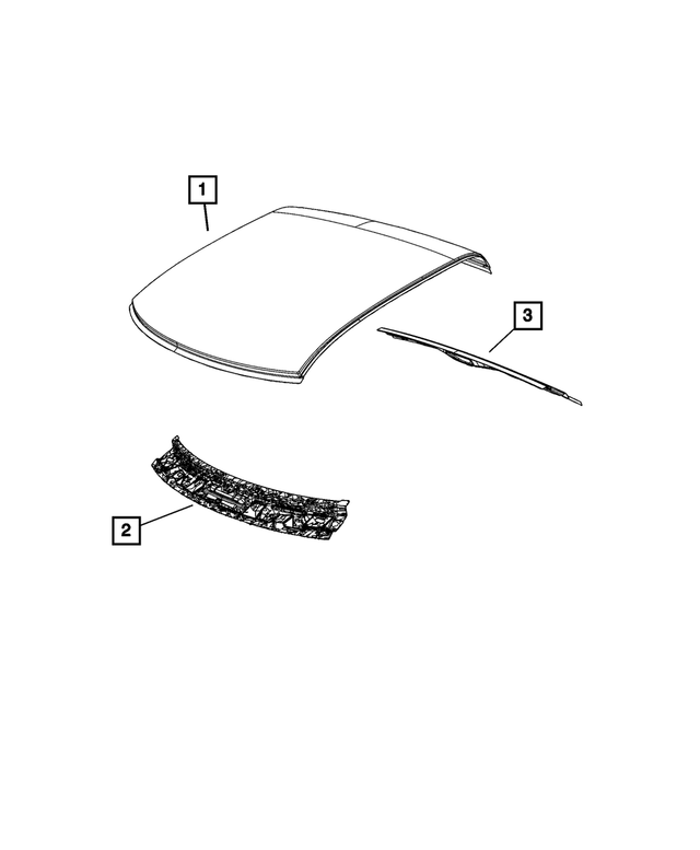 68072149AD - Body Sheet Metal Except Doors: Roof Panel for Mopar Image