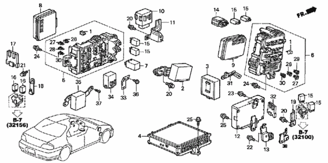Control Unit (Cabin Room) for 1999 Acura TL #0