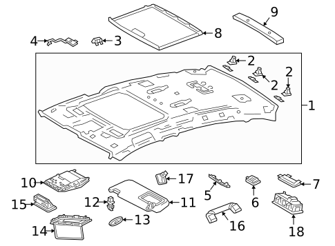 Interior Trim - Roof for 2024 Lexus LS500h #0