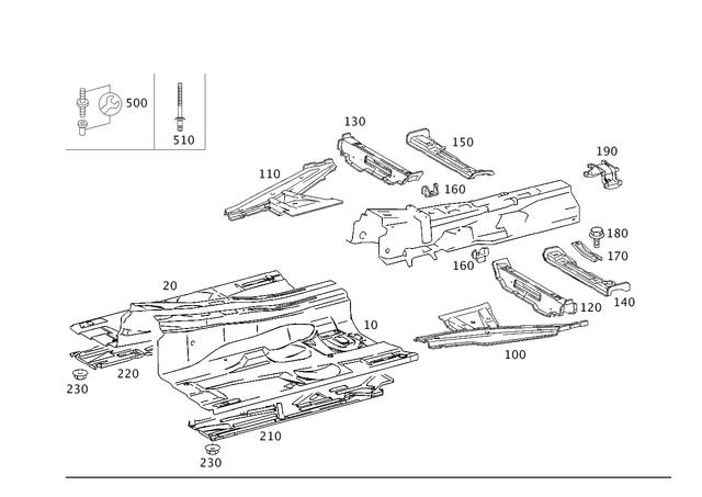2036160347 - Substructure: Mount for Mercedes-Benz: 180C, C230, C240, C280, C32 AMG, C320, C350, C55 AMG Image image