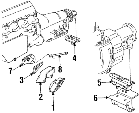 Engine & Trans Mounting for 1992 Chevrolet K2500 Pickup #0