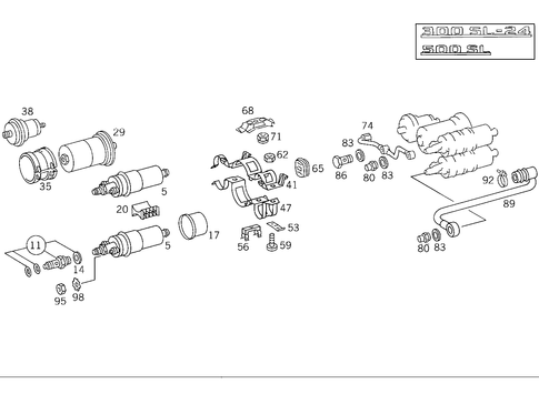 Fuel Pump Package for 1991 Mercedes-Benz 500SL #1