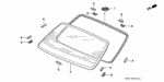 73211S04A10 - : Glass, Rear Windshield (Green) (Asahi) for Honda Image
