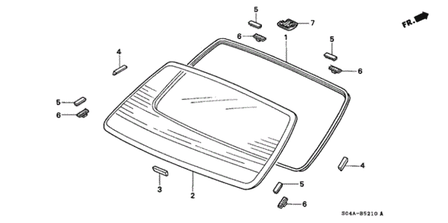 Rear Windshield for 1998 Honda Civic #0
