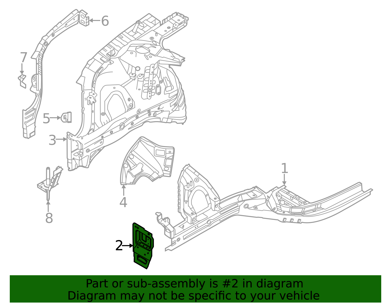 64575-P2000 - Rail Assembly Bracket 2021-2025 Kia Sorento | Kia Parts Space