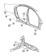 4696466AB - Body Sheet Metal Except Doors: Door Plug for Chrysler: 200, 300M, Concorde, Sebring | Dodge: Avenger, Intrepid Image