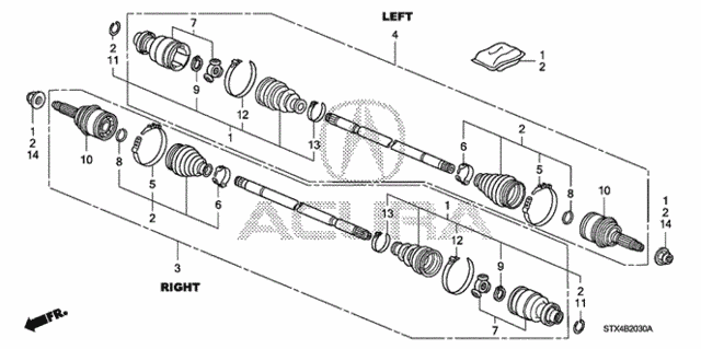Rear Driveshaft for 2007 Acura MDX #0