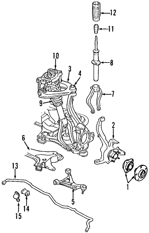 Suspension Components for 1998 Chrysler Sebring #1