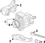 90204PH7000 - : Alternator Nut for Acura Image