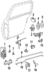 16631712 - Body: Lock Assembly for Buick: Skylark | Oldsmobile: Achieva | Pontiac: Grand Am Image