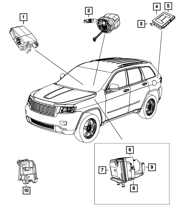 68262200AB - Electrical: Anti-lock Brake Control Unit for Mopar Image image