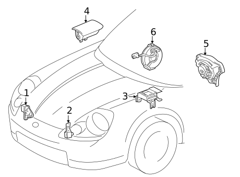 Air Bag Components for 2000 Toyota MR2 Spyder #0