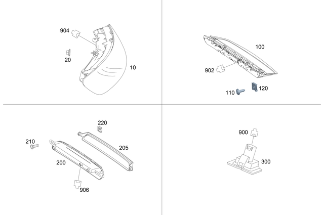 190906150164 - Electrical System: Rear Lamp Combination for Mercedes-Benz Image image