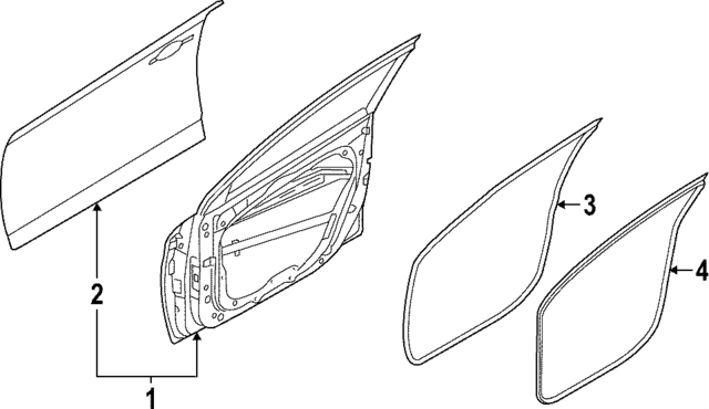 82110XG000 - : Weather-Strip On Body for Kia Image