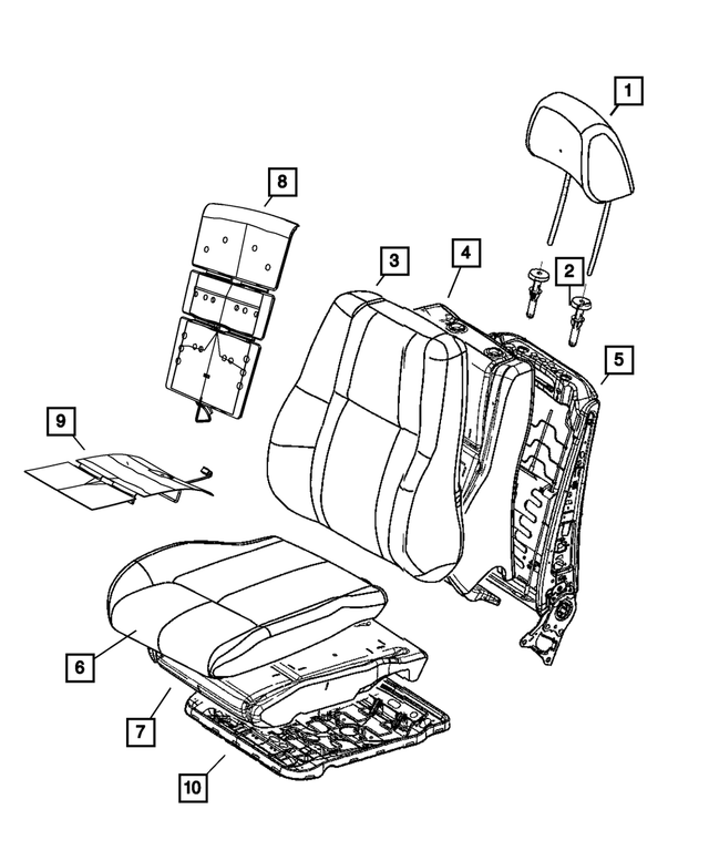 1NE83DX9AE - Interior Trim: Headrest Sleeve, Locking for Mopar Image image