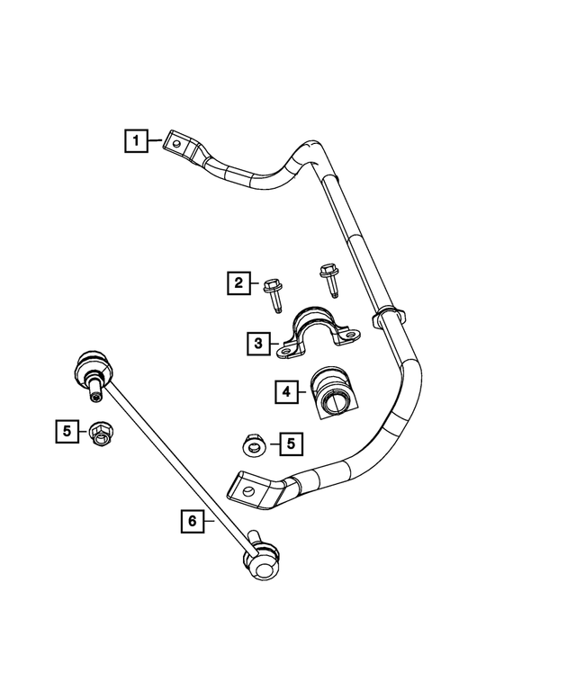 68139999AA - Front Suspension: Stabilizer Bar Bushing for Mopar Image