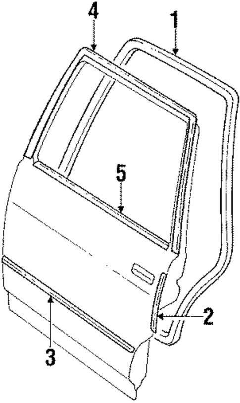 Door & Components for 1985 Pontiac T1000 #1