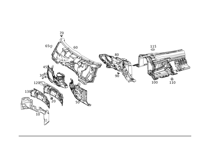 2316820800 - Panelling: Dampening, Engine Cmprt for Mercedes-Benz: SL400, SL450, SL550, SL63 AMG, SL65 AMG Image image