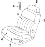 TN901AZBA - Body: Seat Back for Chrysler: LHS Image