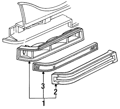 Tail Lamps for 1990 Cadillac Seville #0