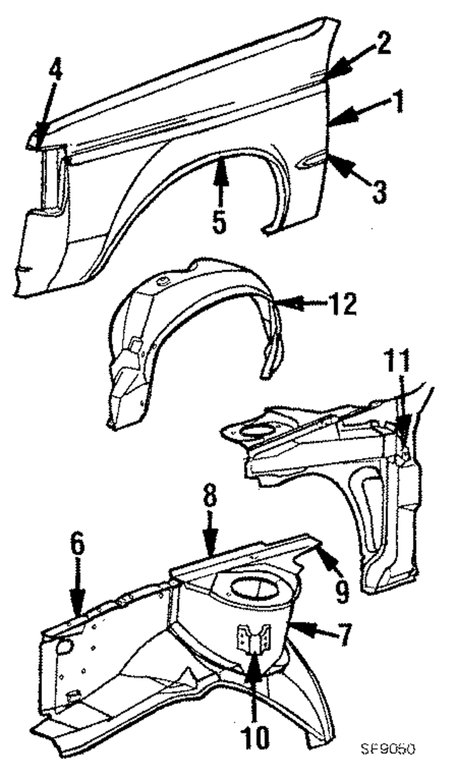 4318311 - Body: Fender for Mopar Image