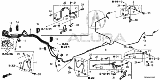Brake Lines (VSA) (1) for 2014 Acura MDX #0