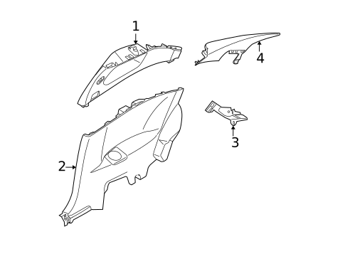 Interior Trim - Quarter Panels for 2013 Nissan Altima #1