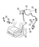 5HM101L5AE - Interior Trim: Front Outer Seat Belt, Right for Mopar Image