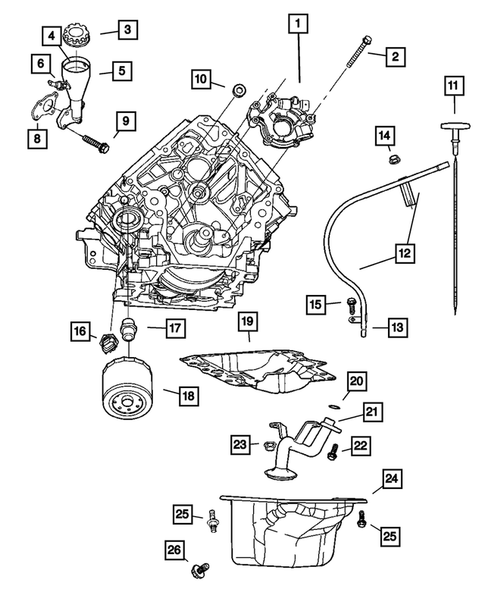Engine Oiling for 2005 Dodge Dakota #0