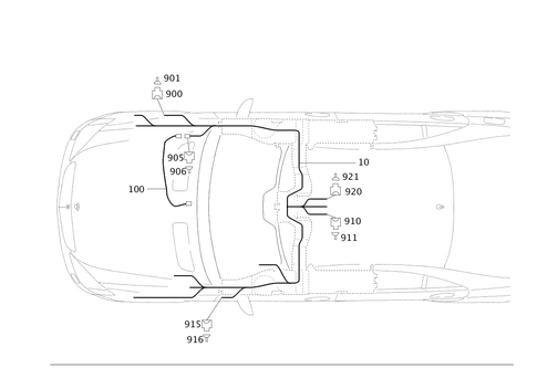 Electric Cable Used for Rear Space Air Conditioner for 2001 Mercedes-Benz S500 #0