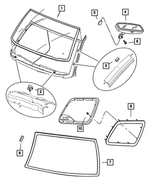 55256350AB - : Quarter Window Glass, Right for Mopar Image