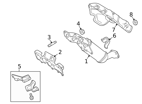 Exhaust Manifold for 2011 Mercury Milan #1