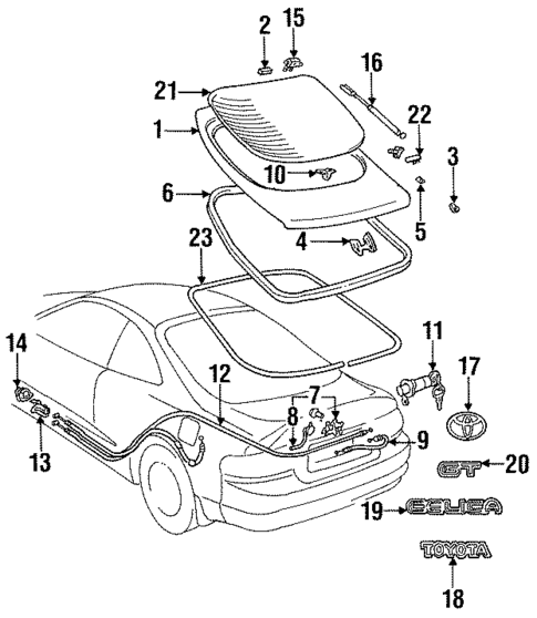 Liftgate for 1999 Toyota Celica #0