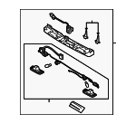 92590S1020 - : License Lmp Assembly Holder for Hyundai: Santa Fe Image