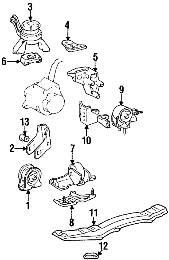 1237174420 - : Rear Mount for Toyota Image