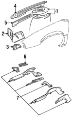 10258681 - Body: Strut Tower for Buick: Regal | Chevrolet: Lumina, Monte Carlo | Oldsmobile: Cutlass Supreme | Pontiac: Grand Prix Image