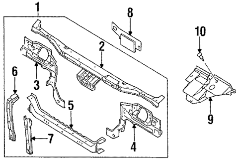 Radiator Support for 1997 Nissan 240SX #0