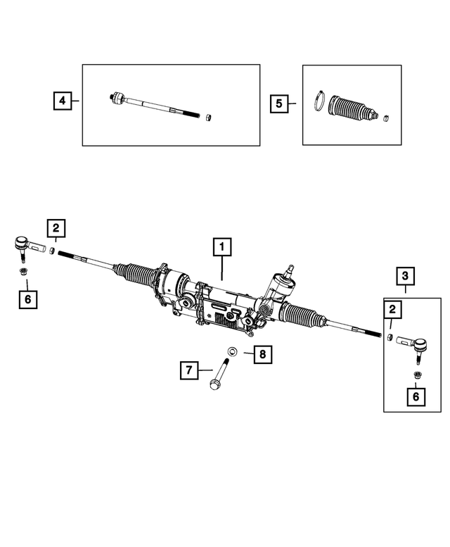 R8573449AA - : Steering Rack Gear - Mopar Remanufactured - PLEASE ORDER PART NUMBER 68628858AA for Mopar Image