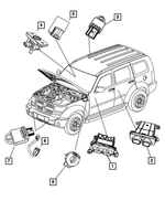 68339336AB - Restraints: Steering Column Control Module Clockspring for Mopar Image