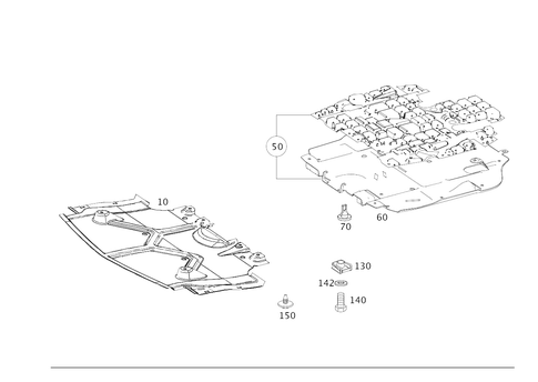 Engine Compartment Panelling for 2006 Mercedes-Benz R350 #0