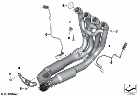 Exhaust System Parts with Mounts for 2015 BMW-Motorrad S 1000 RR #2